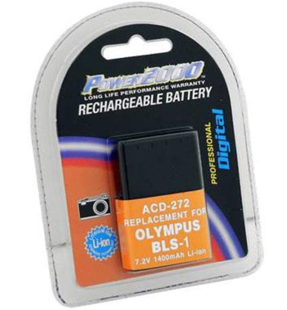 Power2000 BLS-1 Battery Replacement for Olympus